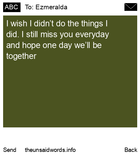 unsent message to Ezmeralda