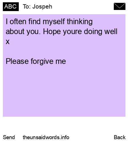 unsent message to Jospeh