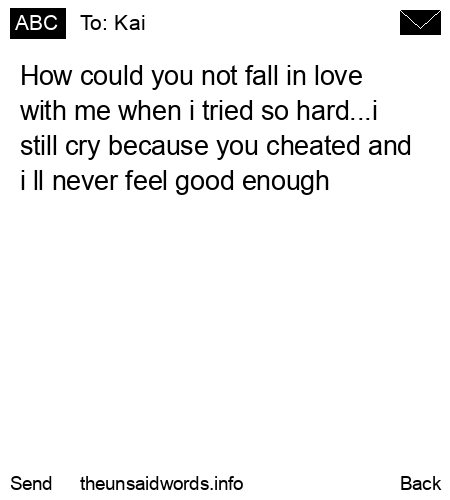 unsent message to Kai