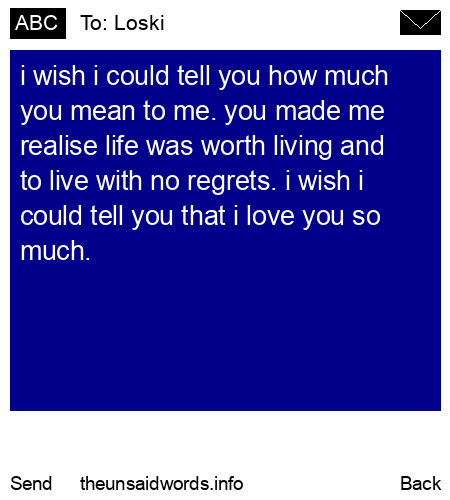unsent message to Loski