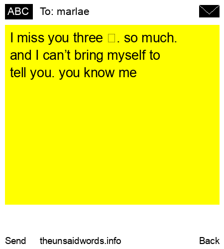 unsent message to marlae 