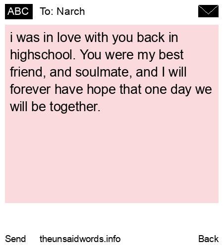 unsent message to Narch