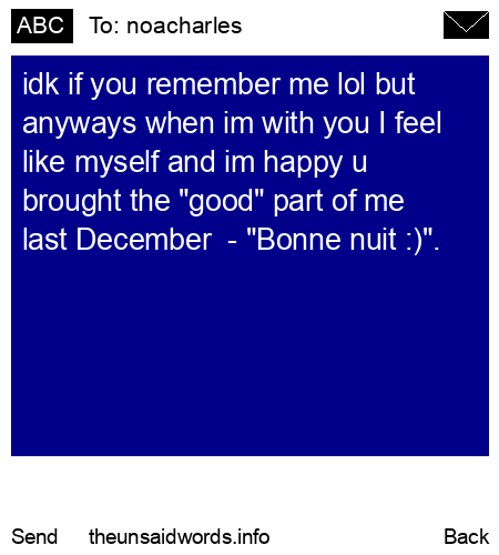 unsent message to noacharles