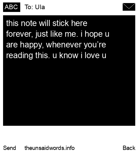 unsent message to Ula