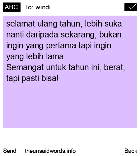 unsent message to windi