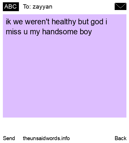unsent message to zayyan
