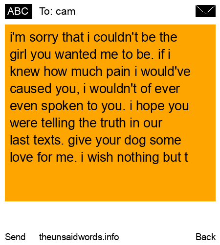 unsent message to cam