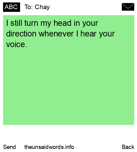 unsent message to Chay 