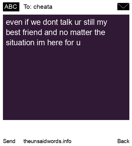 unsent message to cheata