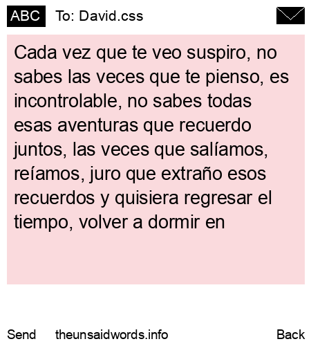 unsent message to David.css