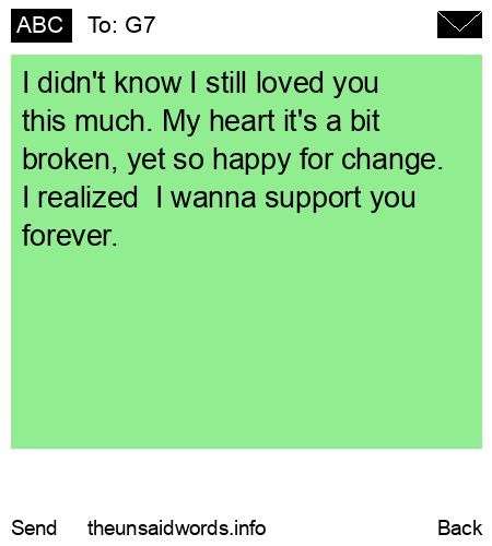 unsent message to G7
