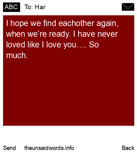 unsent message to Har