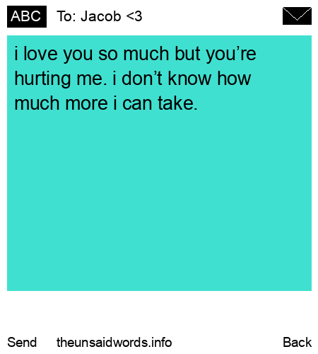 unsent message to Jacob <3