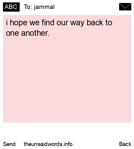 unsent message to jammal