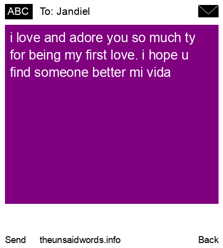 unsent message to Jandiel