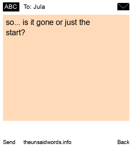unsent message to Jula