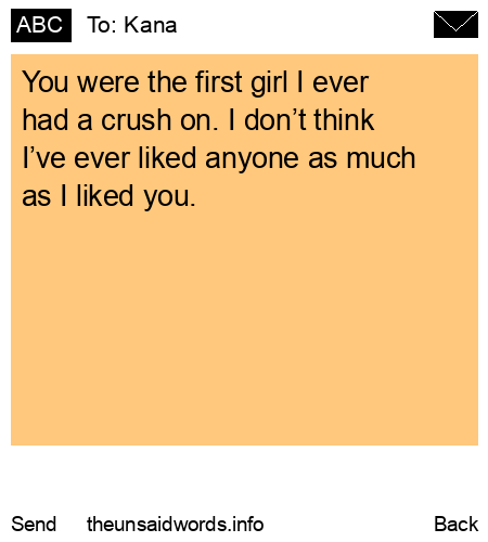 unsent message to Kana