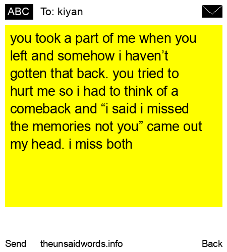 unsent message to kiyan