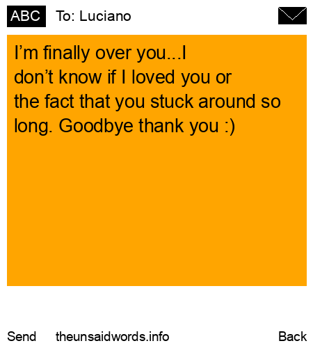 unsent message to Luciano