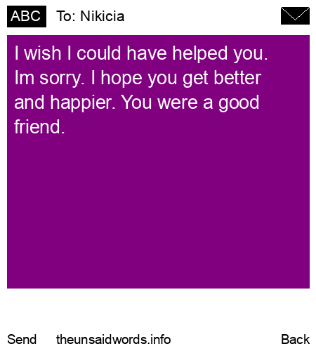 unsent message to Nikicia 