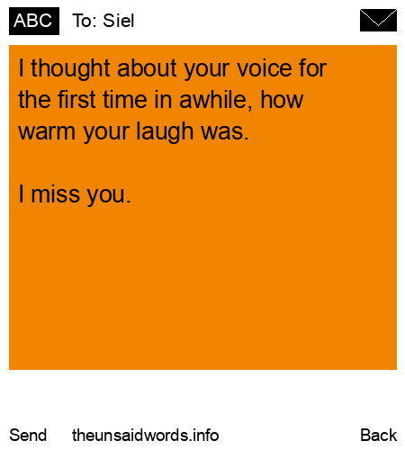 unsent message to Siel