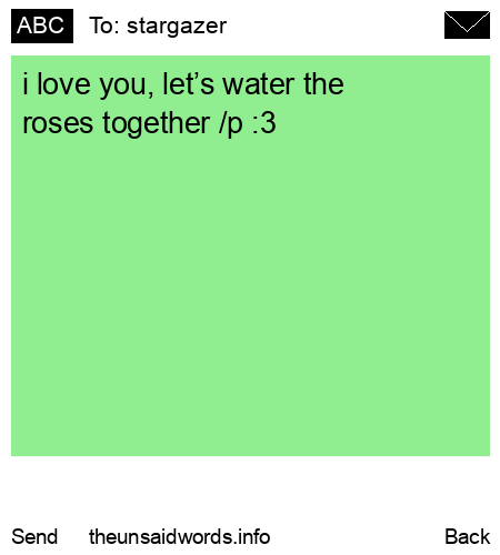 unsent message to stargazer