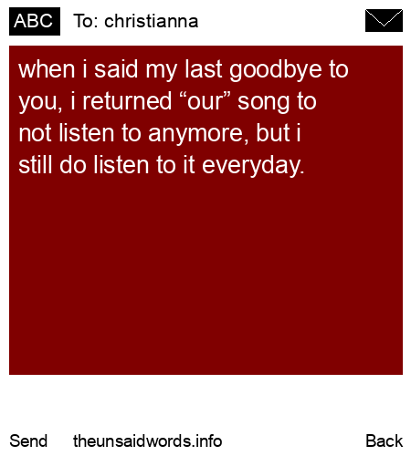 unsent message to christianna