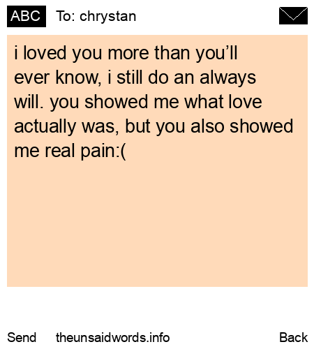 unsent message to chrystan