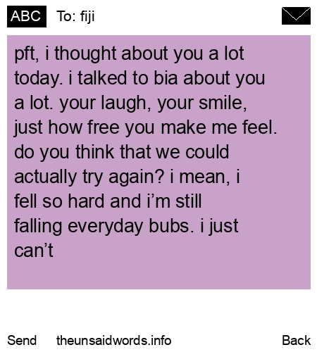 unsent message to fiji
