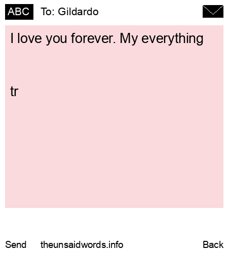 unsent message to Gildardo