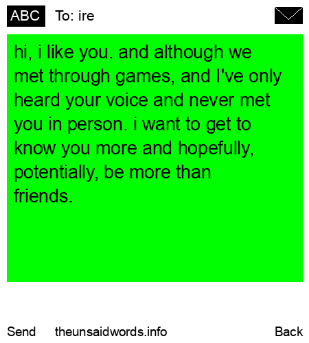 unsent message to ire