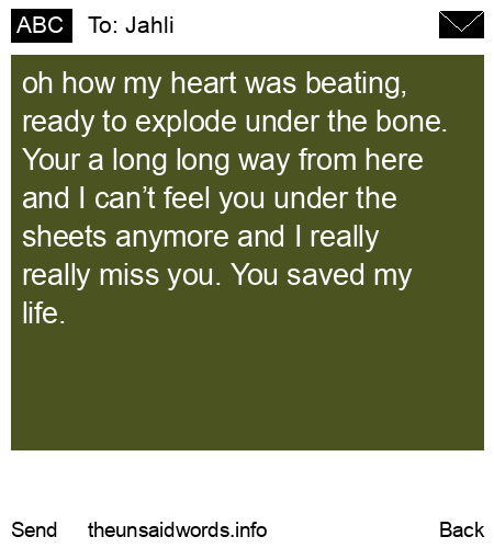 unsent message to Jahli