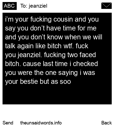 unsent message to jeanziel