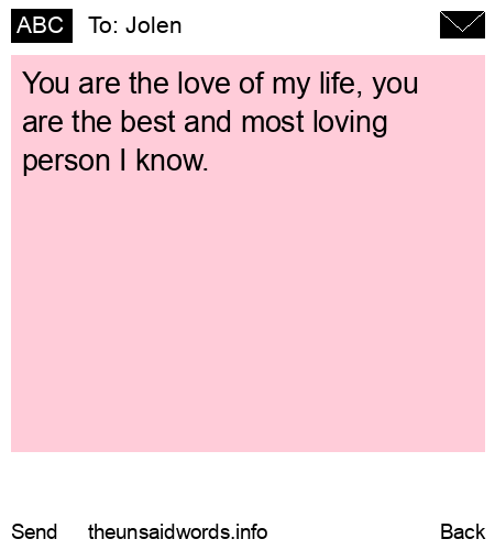 unsent message to Jolen