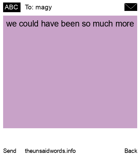 unsent message to magy