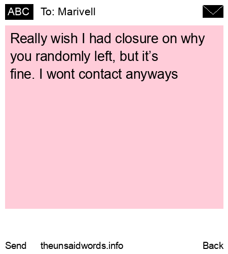 unsent message to Marivell