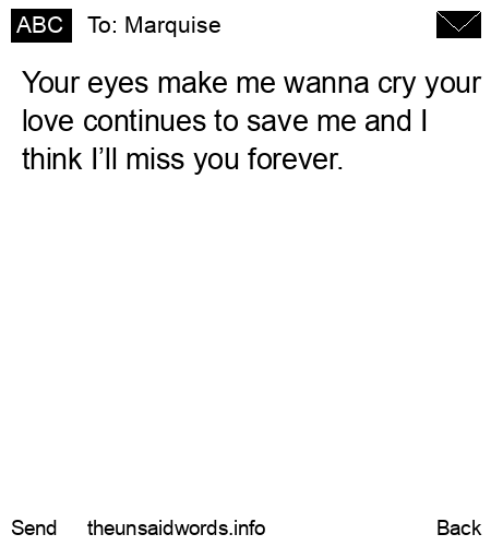 unsent message to Marquise