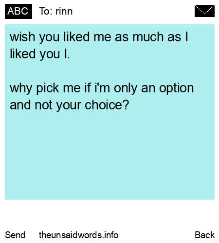 unsent message to rinn