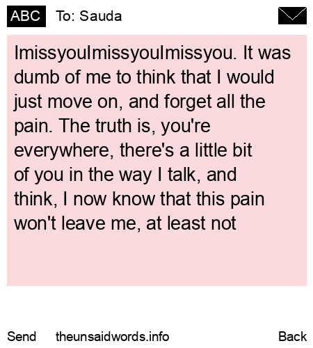 unsent message to Sauda