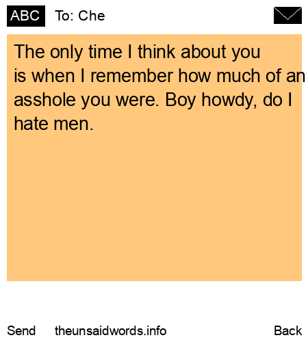 unsent message to Che