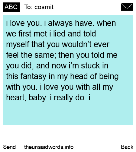 unsent message to cosmit