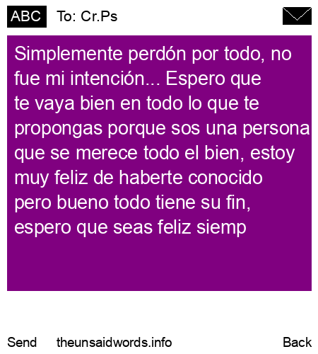 unsent message to Cr.Ps
