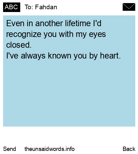 unsent message to Fahdan