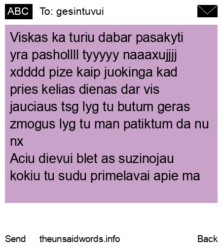 unsent message to gesintuvui