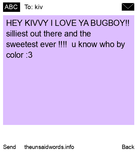 unsent message to kiv