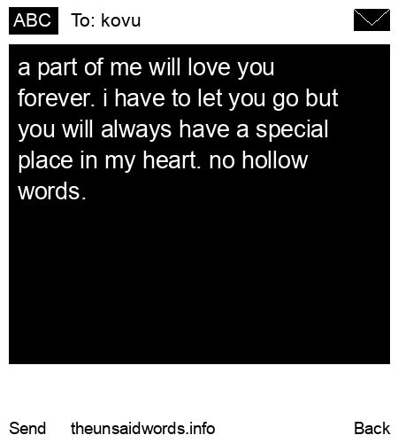 unsent message to kovu