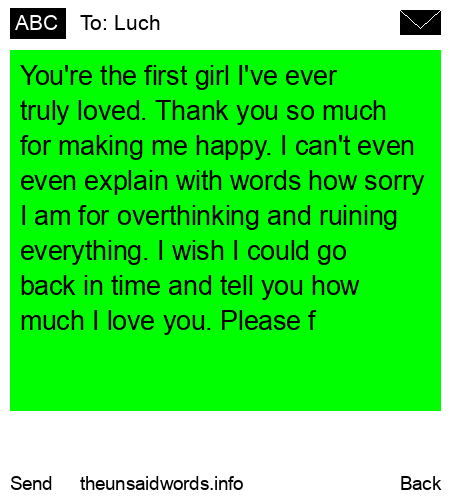 unsent message to Luch