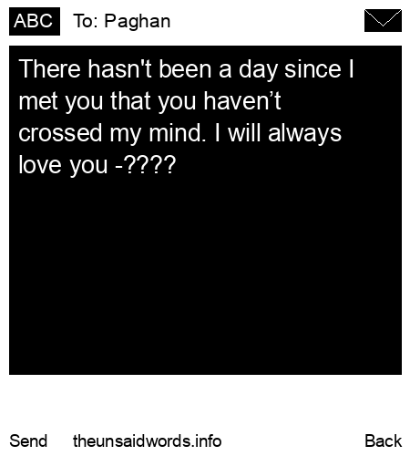 unsent message to Paghan