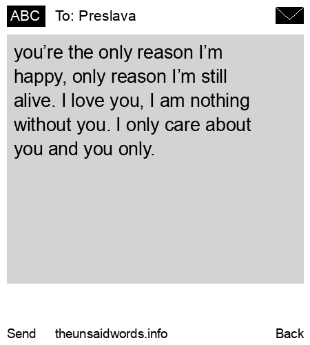 unsent message to Preslava
