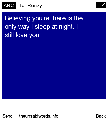 unsent message to Renzy